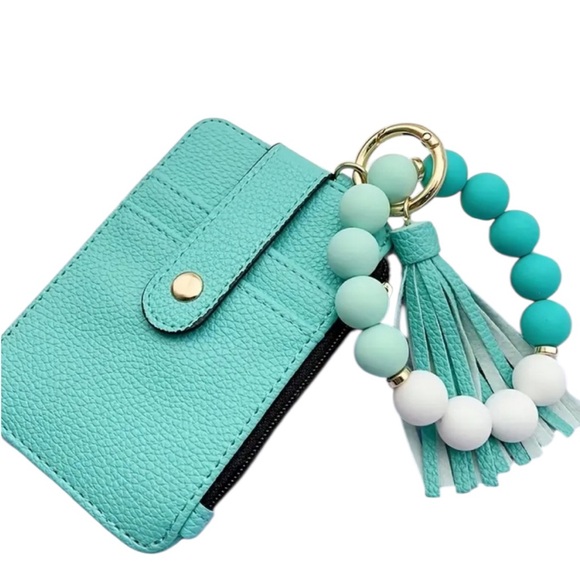 Accessories - Mint Green Tassel Keychain & Cardholder